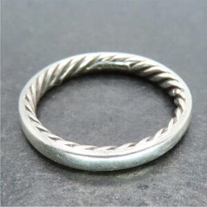 David Yurman Sterling Silver Rope Band Ring, Size 6.25, 2.6g
